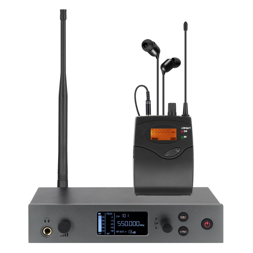 In Ear Monitors For Singers - เครื่องวัดความดันลมยางอินเอียร์ช่องเดียวระบบควบคุมบนเวที UHF นักร้องมืออาชีพบนเวทีดีเจ IEMG4