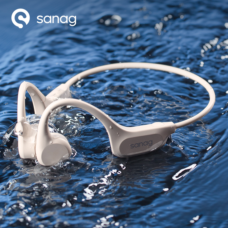 Bone Conduction Running Headphones - หูฟังบลูทูธ Sanag B60S IPX8 สำหรับว่ายน้ำ แบบส่งเสียงผ่านกระดูก