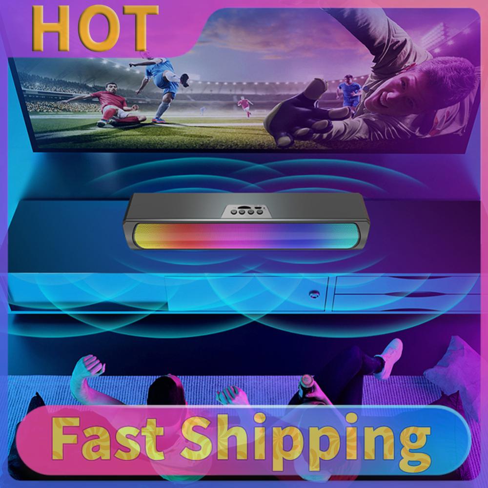 Rgb Computer Soundbar For Pc - คอมพิวเตอร์แบบพกพาซาวด์บาร์ลำโพง RGB รองรับบลูทูธ 5.0 ซาวด์บาร์สเตอริโอซับวูฟเฟอร์ PC