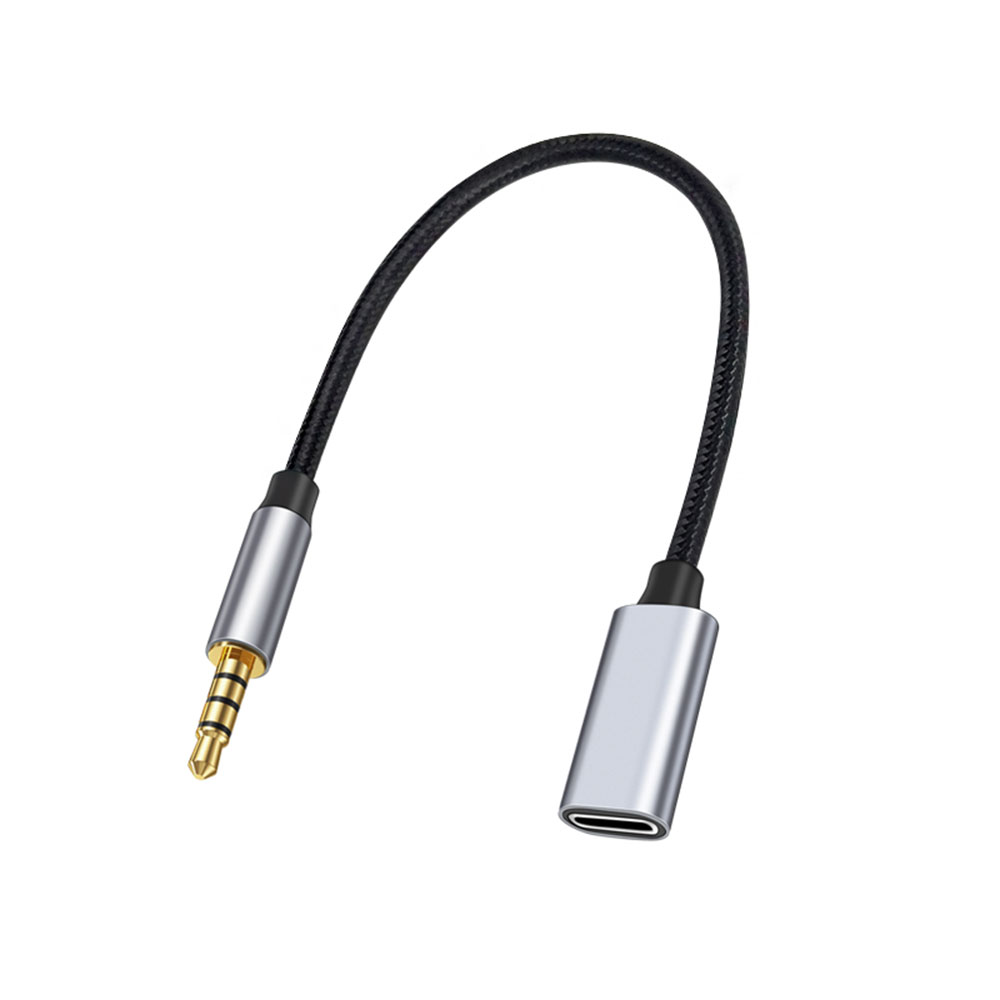 Type C Wired Earphones With Mic - 3.5 มม.ชายถึง Type-C Aux อะแดปเตอร์เสียงสําหรับโทรศัพท์แท็บเล็ตพีซีพร้อมพอร์ต USB