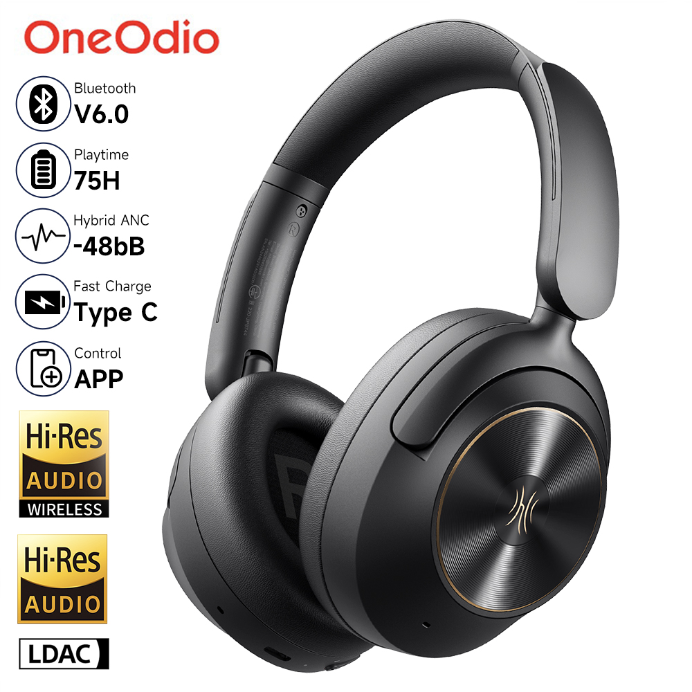Anc Wireless Over Ear Headphones - Oneodio A6 ANC หูฟังไร้สายบลูทูธ 6.0-48dB HYBRID