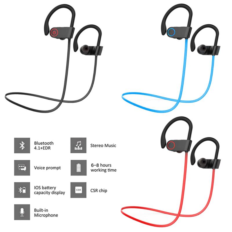 Magnetic Neckband Sports Earphones - บลูทูธหูฟังไร้สายใหม่5.0ที่อุดหูหูฟังออกกำลังกันน้ำหูฟังคล้องคอแม่เหล็กเสียงหูฟังกีฬาที่เกี่ยวหู