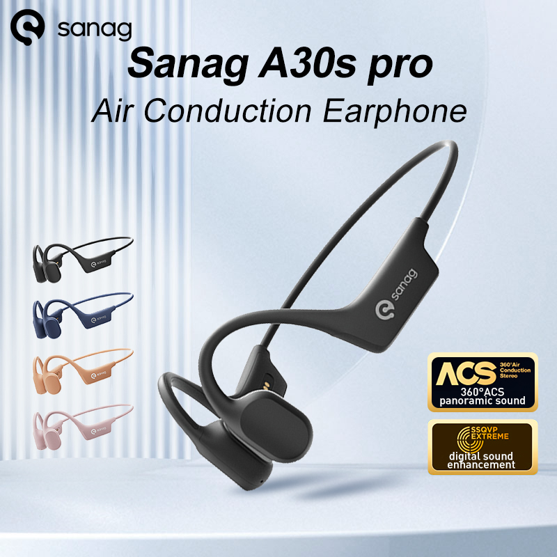 Bone Conduction Running Headphones - Sanag A30S Pro Air Conduction ไร้สายบลูทูธ