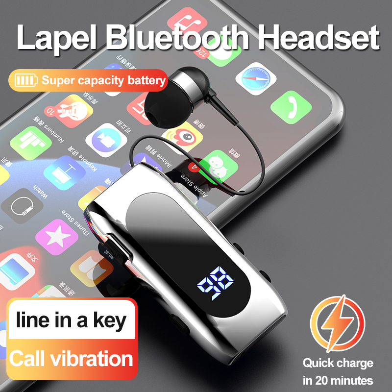 Type C Wired Earphones With Mic - หูฟังบลูทูธ K55 แบบหนีบปกเสื้อ ฟังเพลงได้นานกว่า 20 ชั่วโมง