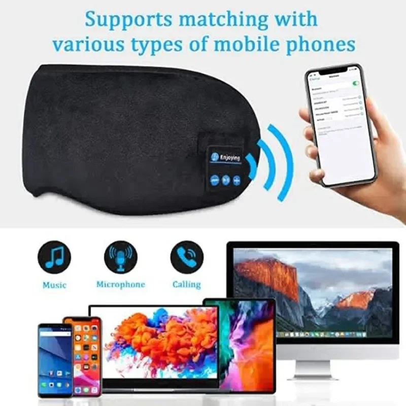 หน้ากากปิดตา 3 มิติ พร้อมหูฟัง - Sleep Mask Headphones Bluetooth บทวิจารณ์และราคา