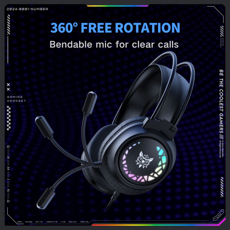 หูฟังเกมมิ่งแบบมีสาย ONIKUMA X - Gaming Headset With Mic Rgb บทวิจารณ์และราคา