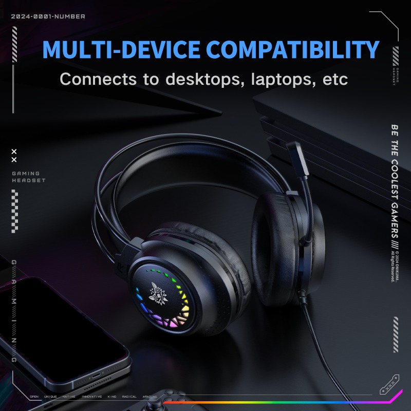 หูฟังเกมมิ่งแบบมีสาย ONIKUMA X - Gaming Headset With Mic Rgb บทวิจารณ์และราคา