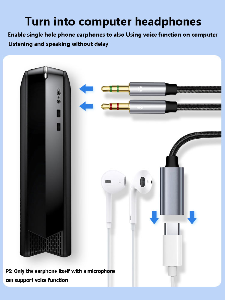3.5 มม.ชายถึง Type-C Aux อะแดป - Type C Wired Earphones With Mic บทวิจารณ์และราคา