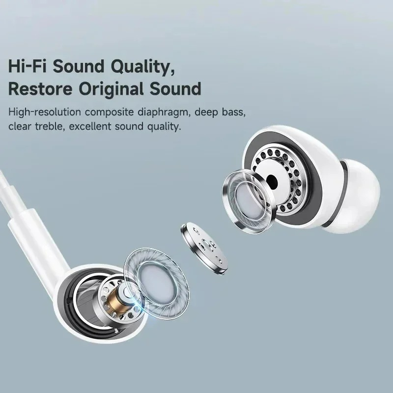 หูฟังแบบเสียบในหู รุ่นดั้งเดิม - Type C Wired Earphones With Mic บทวิจารณ์และราคา