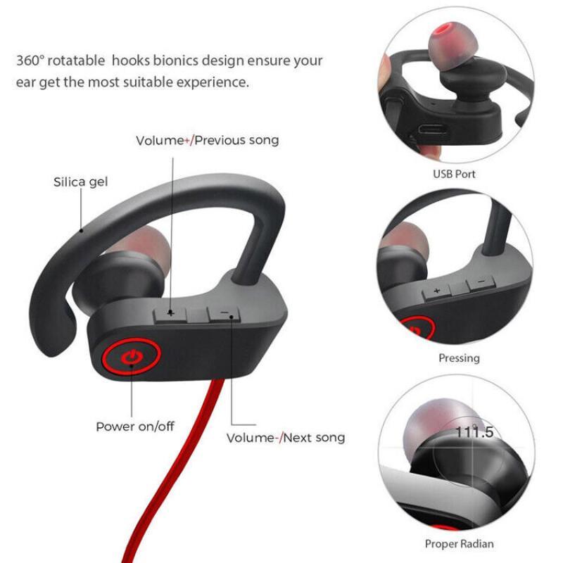 บลูทูธหูฟังไร้สายใหม่5.0ที่อุด - Magnetic Neckband Sports Earphones บทวิจารณ์และราคา
