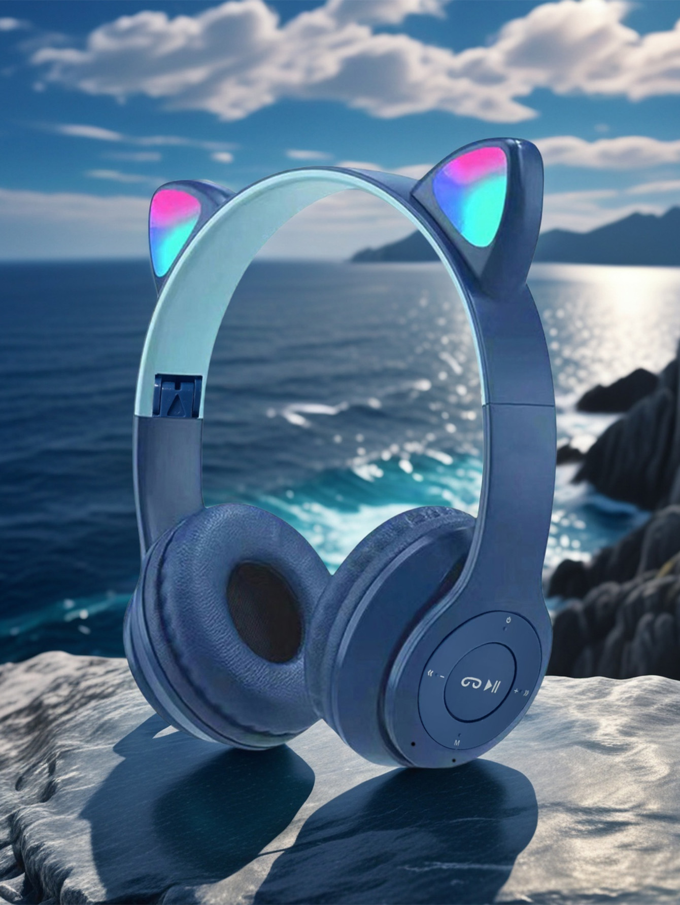 หูฟัง P47M ดีไซน์หูแมว พร้อมไฟ - Cat Ear Bluetooth Headset Led บทวิจารณ์และราคา